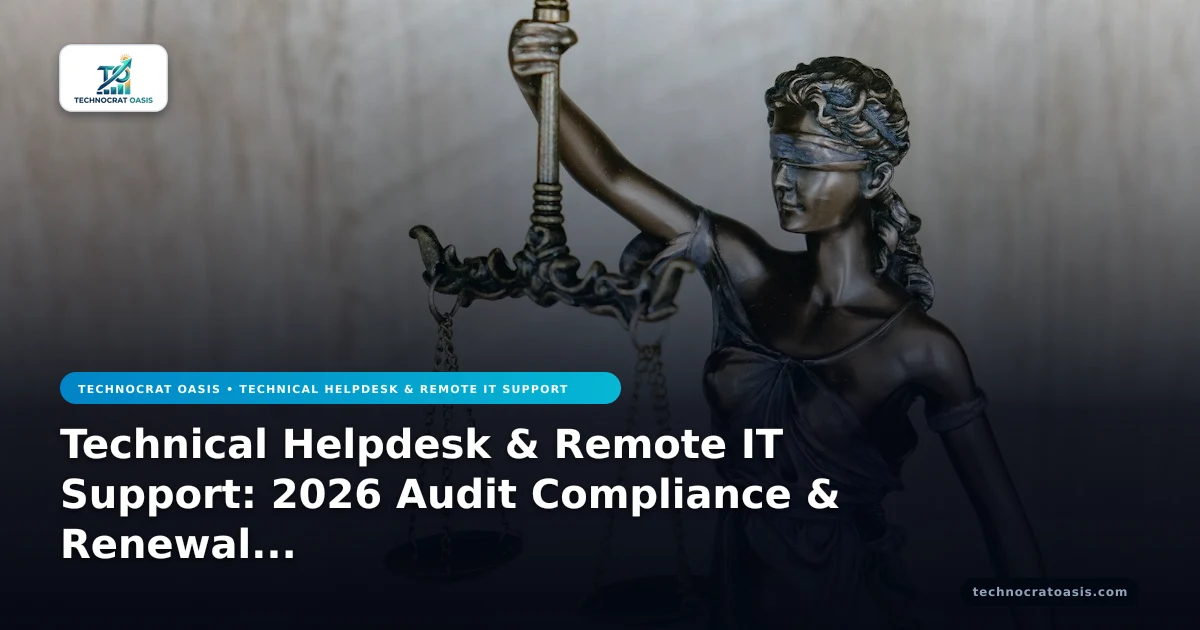 Technical Helpdesk & Remote IT Support: 2026 Audit Compliance & Renewal Mastery