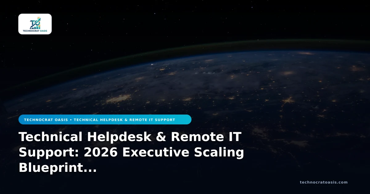 Technical Helpdesk & Remote IT Support: 2026 Executive Scaling Blueprint (5077)