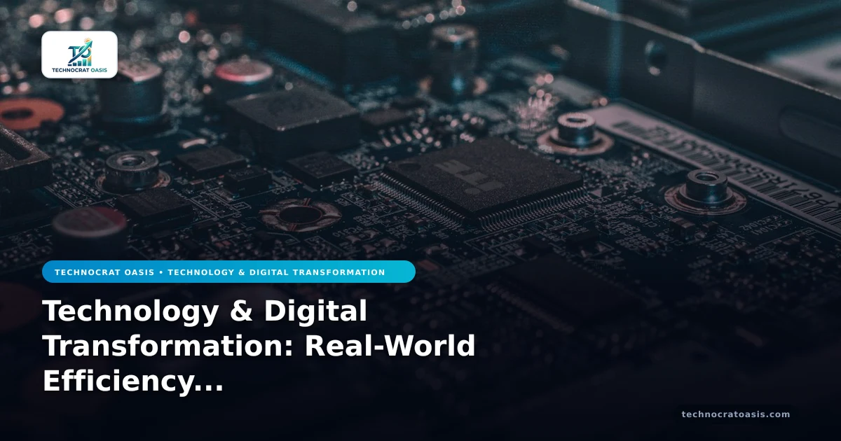 Technology & Digital Transformation: Real-World Efficiency Cases 2026
