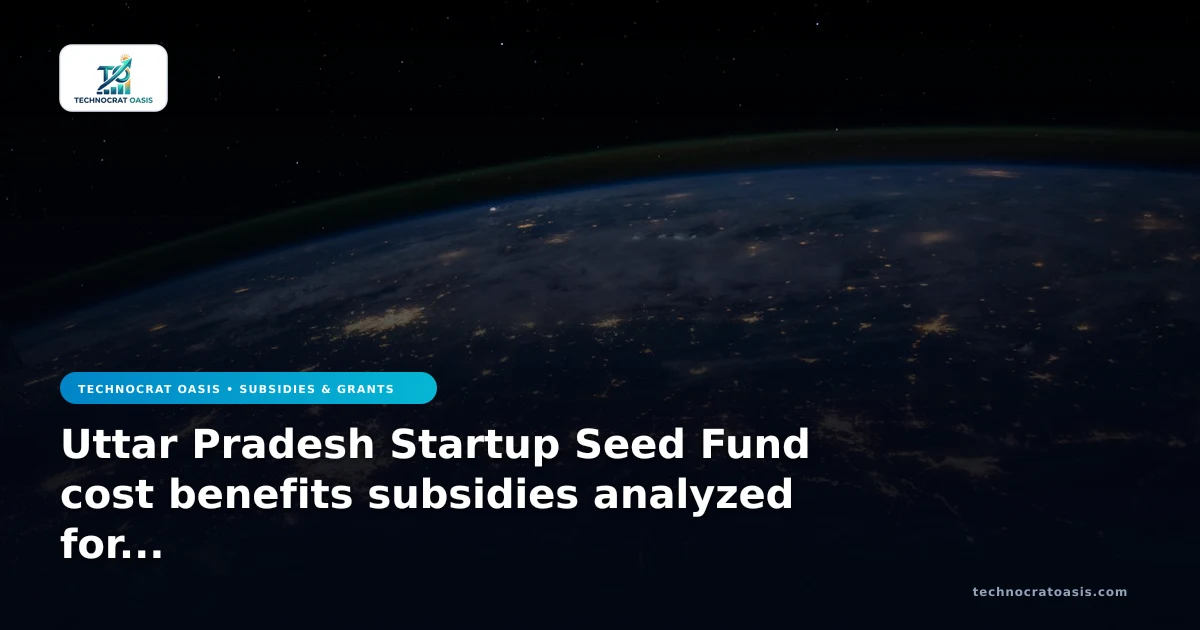Uttar Pradesh Startup Seed Fund cost benefits subsidies analyzed for 2026