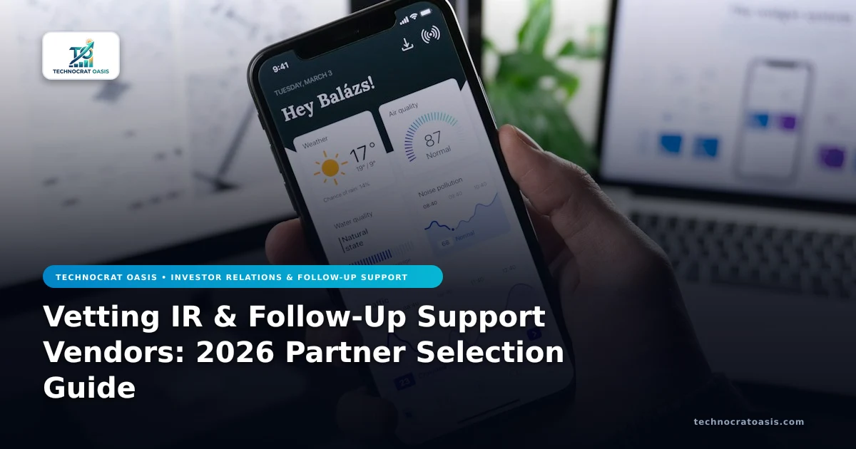 Vetting IR & Follow-Up Support Vendors: 2026 Partner Selection Guide