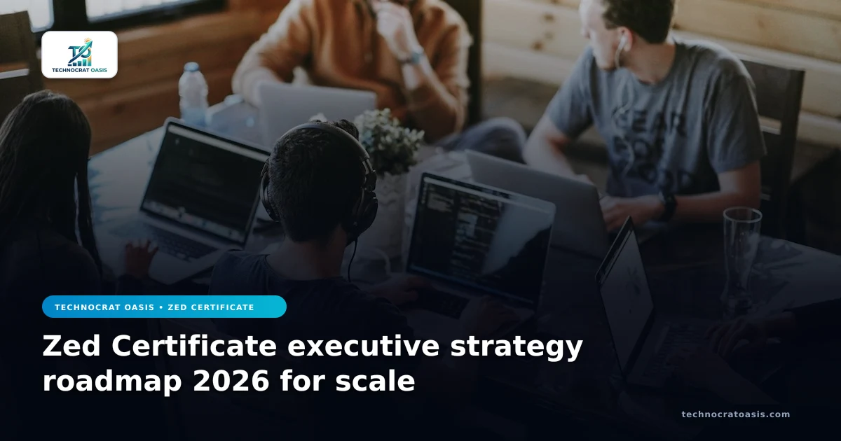 Zed Certificate executive strategy roadmap 2026 for scale