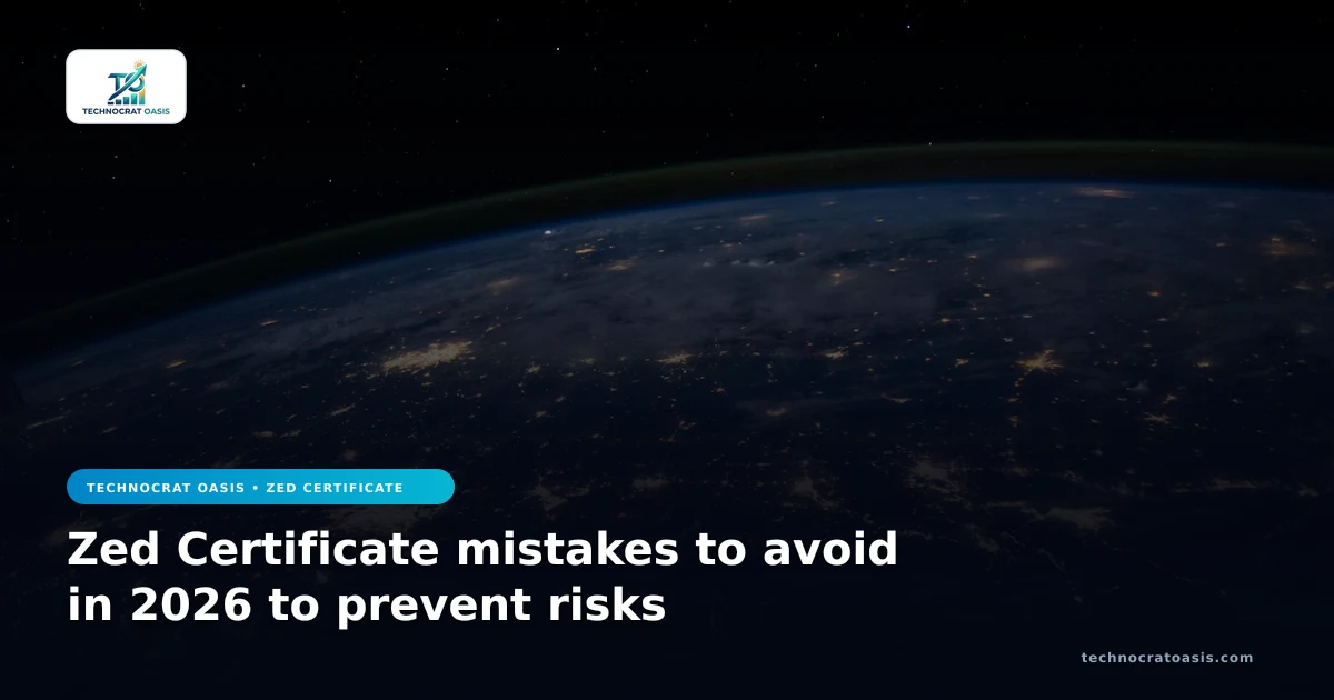 Zed Certificate mistakes to avoid in 2026 to prevent risks