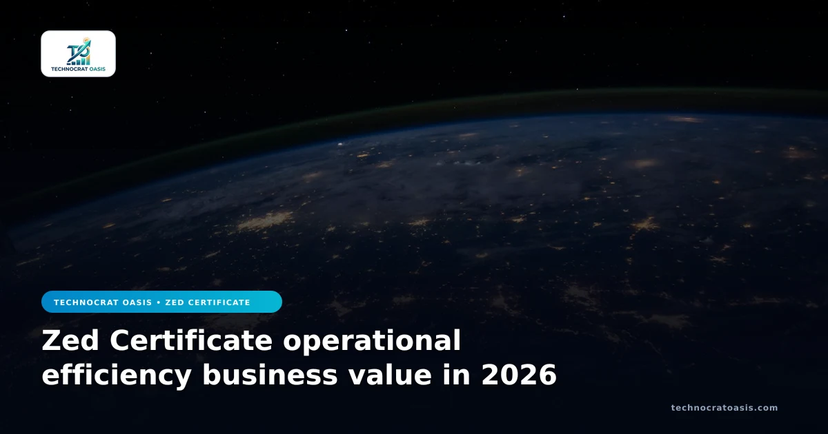 Zed Certificate operational efficiency business value in 2026