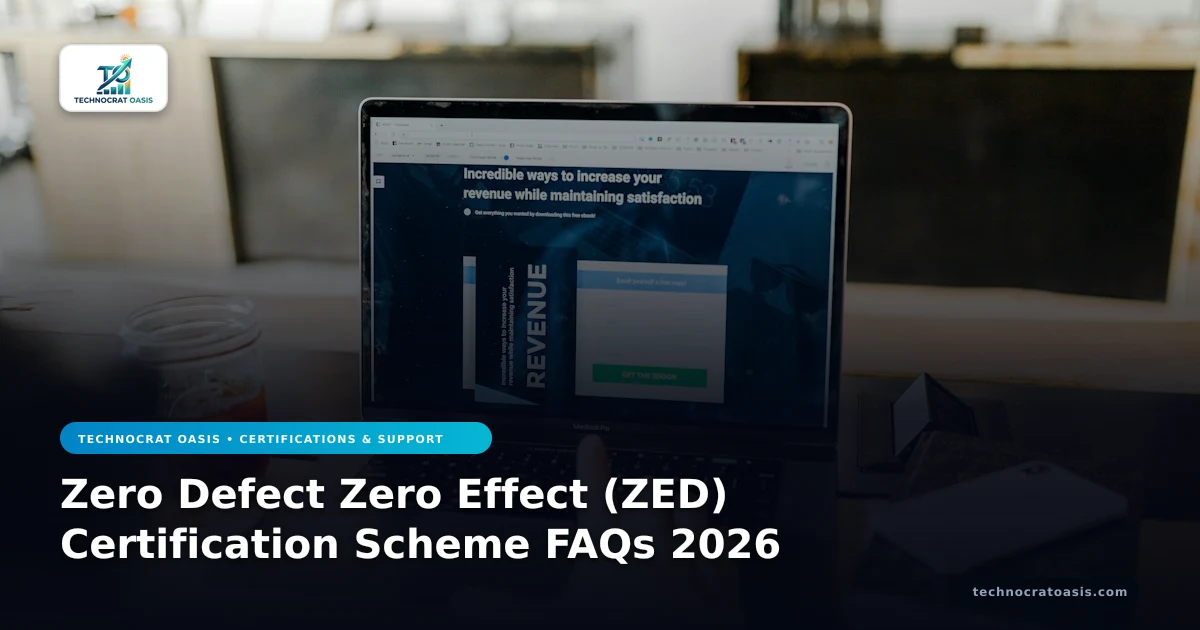 Zero Defect Zero Effect (ZED) Certification Scheme FAQs 2026